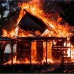 Къща изгоря , заедно със собственика си